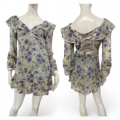 Vestito abito beige fantasia