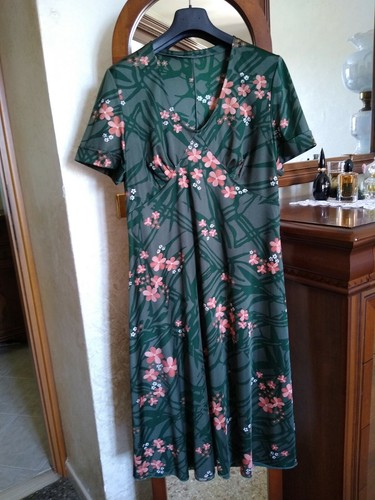 Vestito donna verdone fiori - vestito,