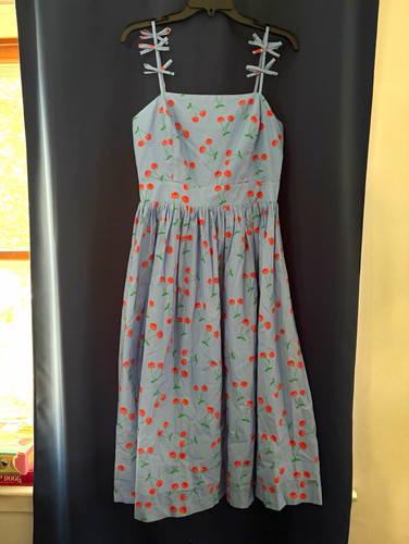 Abito donna blu floreale midi