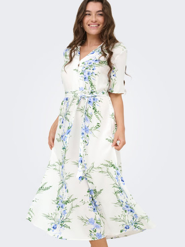 Vestito midi estivo bianco - vestito,