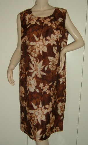 Vestito abito marrone fiori - vestito,