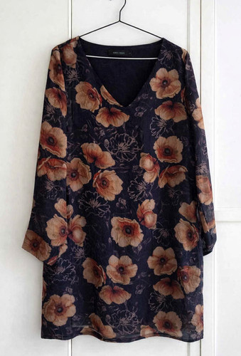 Abito anonyme marrone fiori - abito,